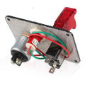 12V Racing Car Ignition Switch Panel Engine Start Push Button Red LED Toggle